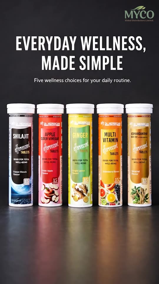 Effervescent tablets - 5 wellness flavours