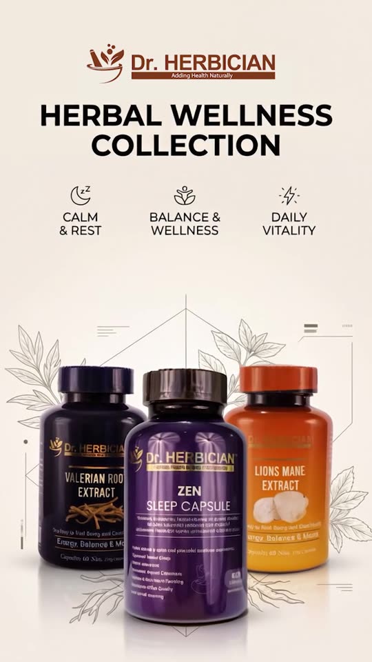 Herbal Wellness Collection - Valerian / Zen Sleep / Lion's Mane